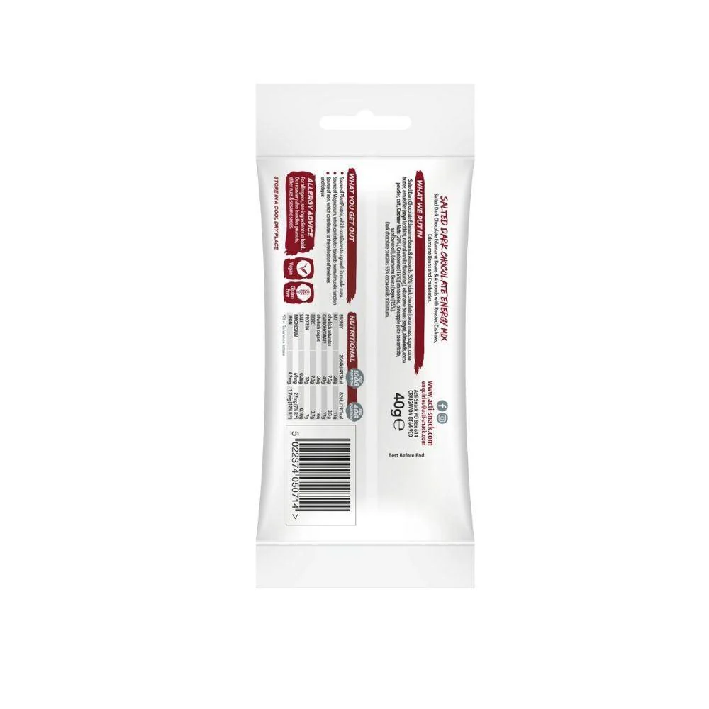 Acti-Snack Salted Dark Chocolate Energy Mix | 40g - Image 2