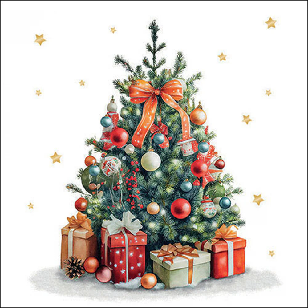 Ambiente Decorated Christmas Tree Paper Napkins | Pack of 20