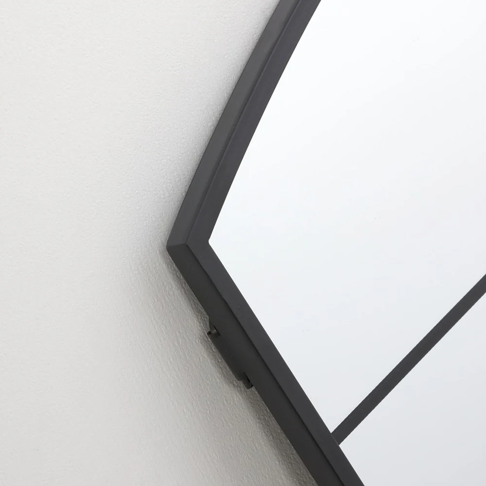 Arch Aluminium Framed Mirror | Black Frame, 60 x 80cm, Arched Top - Image 5