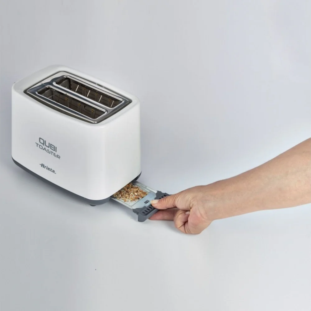 Ariete Qubi Vertical Long Slot Toaster | White, Warming Rack - Image 4
