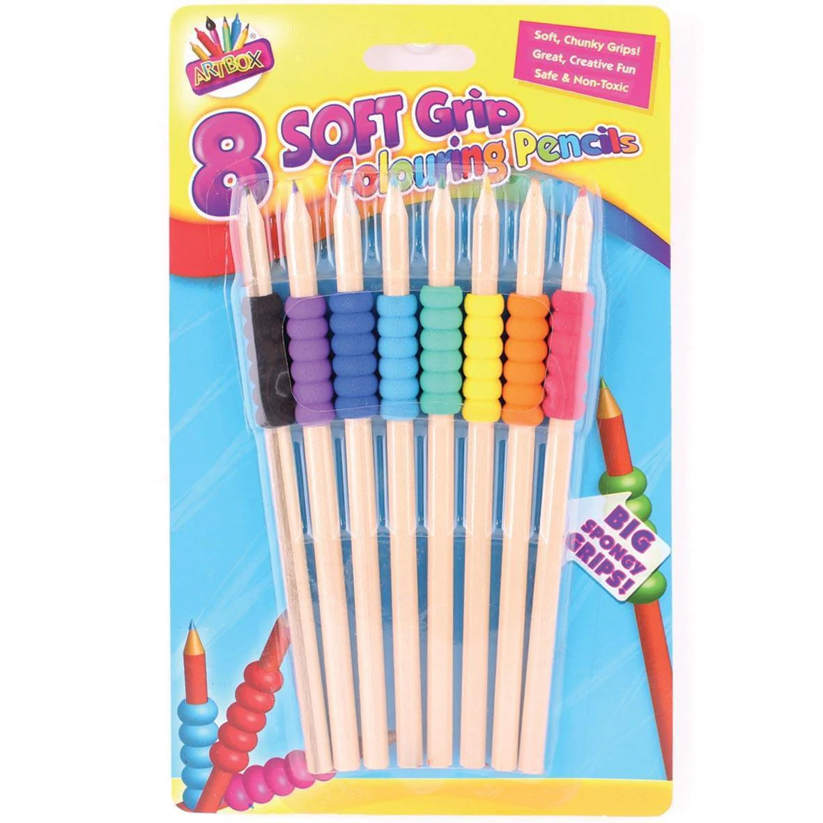 Artbox Bright Grip Colouring Pencils | 8 Pack
