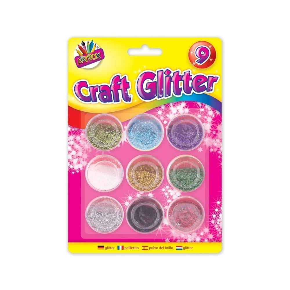 Artbox Craft Glitter Pots | 9 Pack