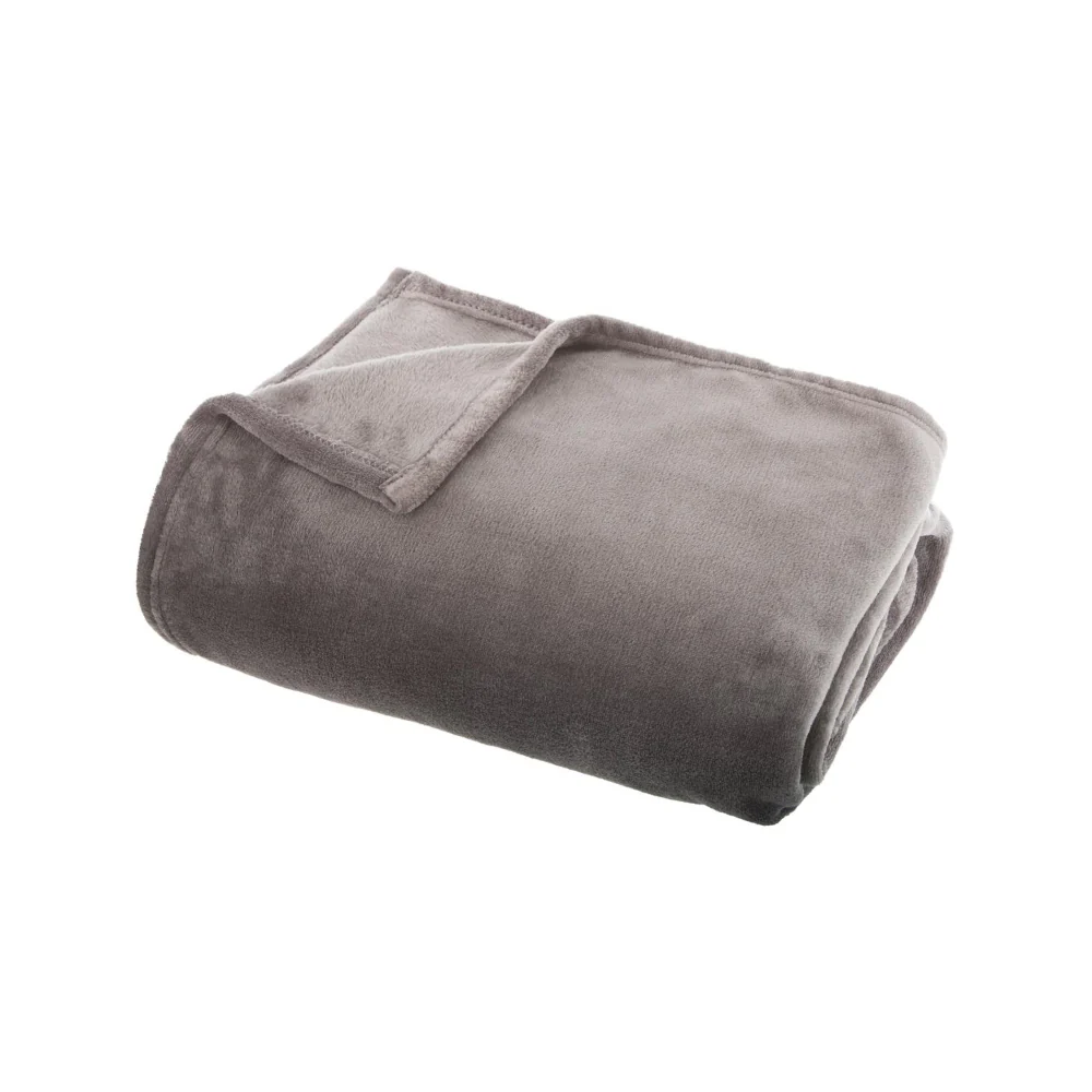 Atmosphera Grey Plaid Velvety Plush Throw Blanket | 125 x 150cm - Image 3