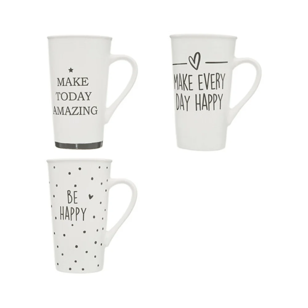 Atmosphera Happy Matching Quote Mug | Assorted Designs, 50cl