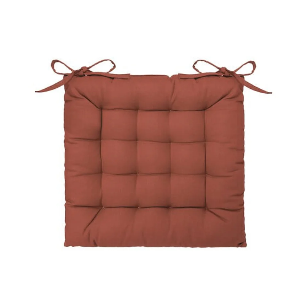 Atmosphera Quilted Tufted Seat Cushion | Terracotta, 38 x 38cm