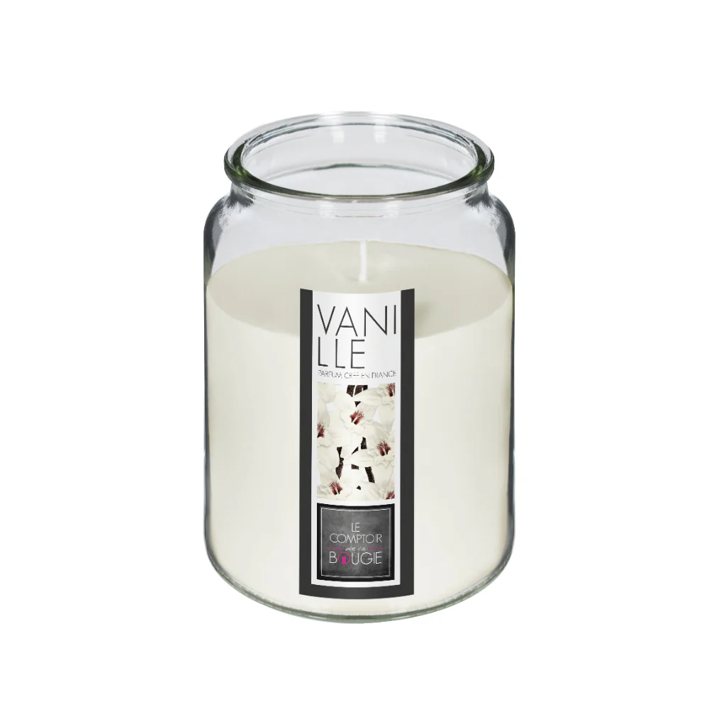 Atmosphera Vanilla Scented Glass Jar Candle with Lid | 510g