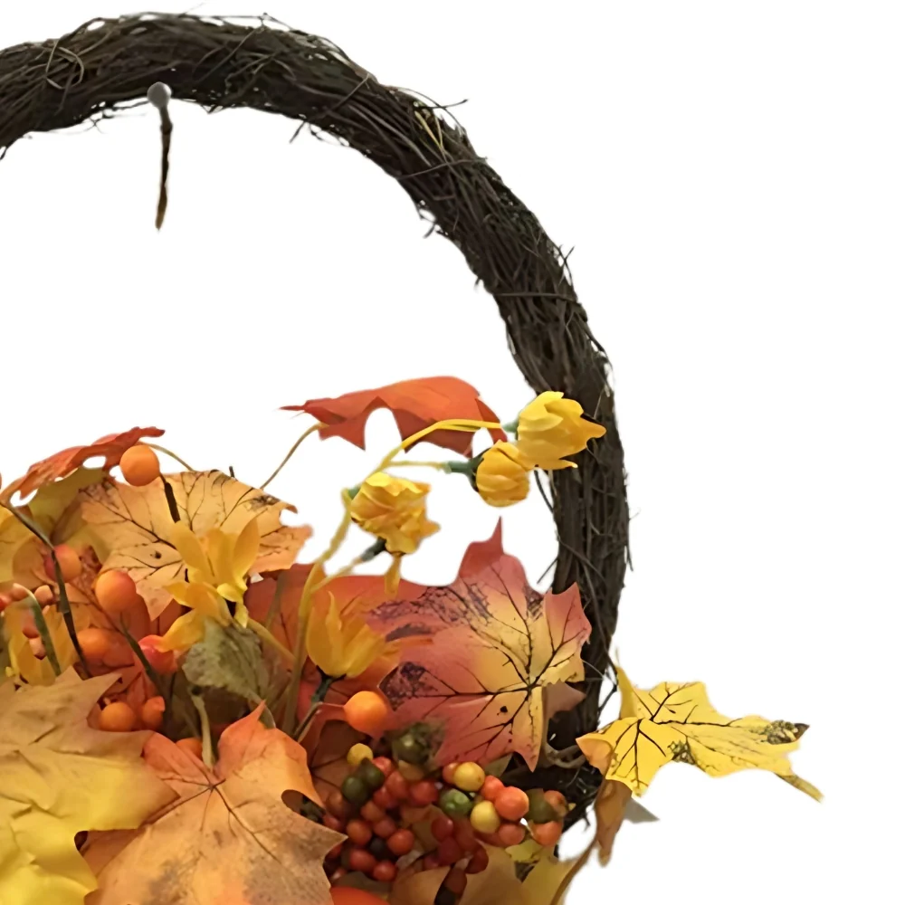Autumn Collection Fall Leaves & Pumpkin Basket | 40cm - Image 3