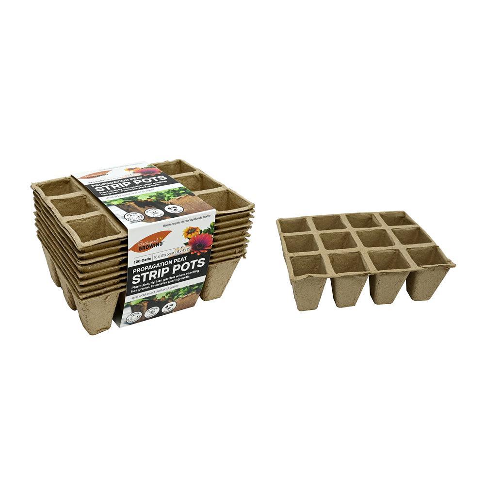 Backyard Growing Propagation Peat Strip Pots | Pack of 10