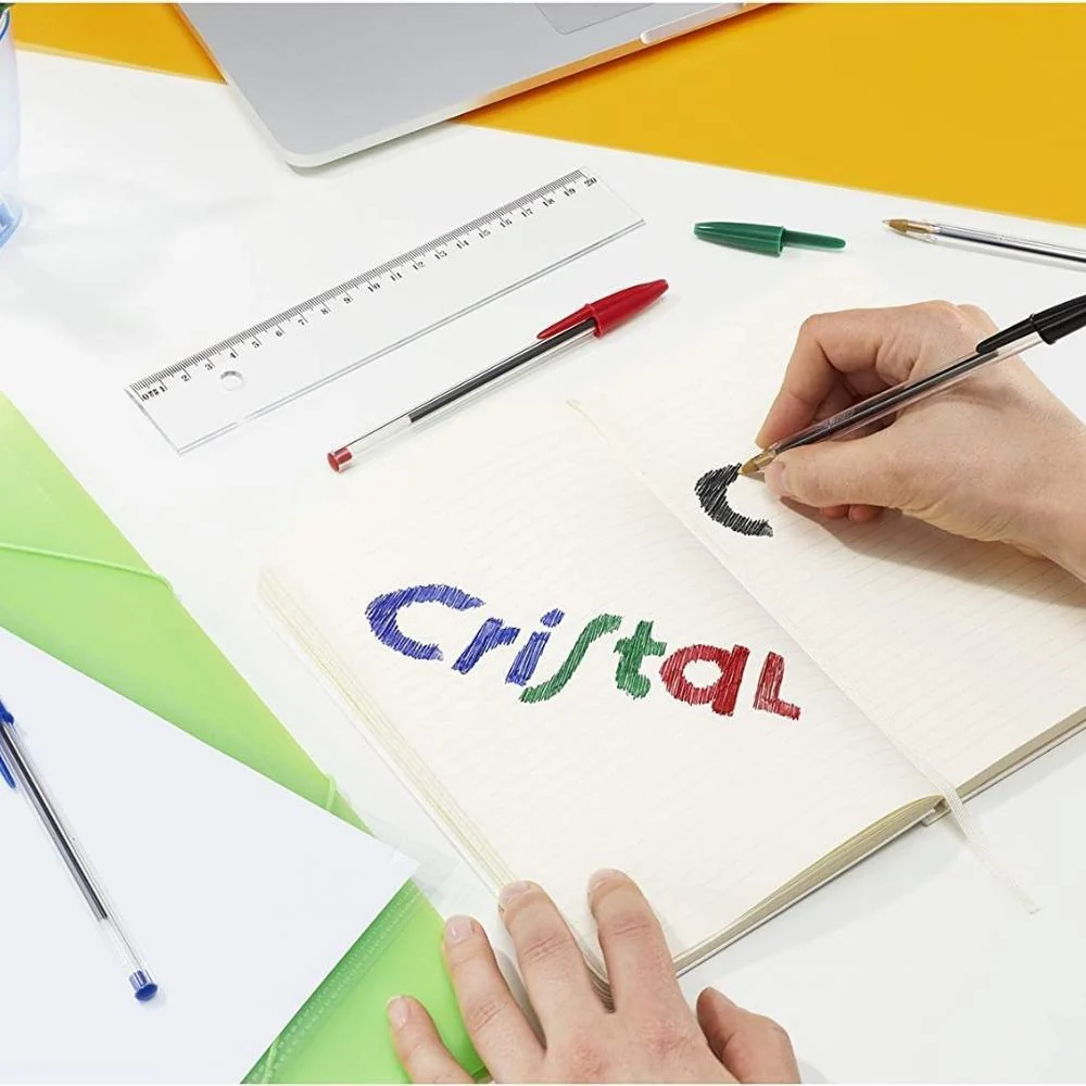 BIC Cristal Original Black Ballpoint Pens | Pack of 4 | Medium Point 1.0 mm - Image 2
