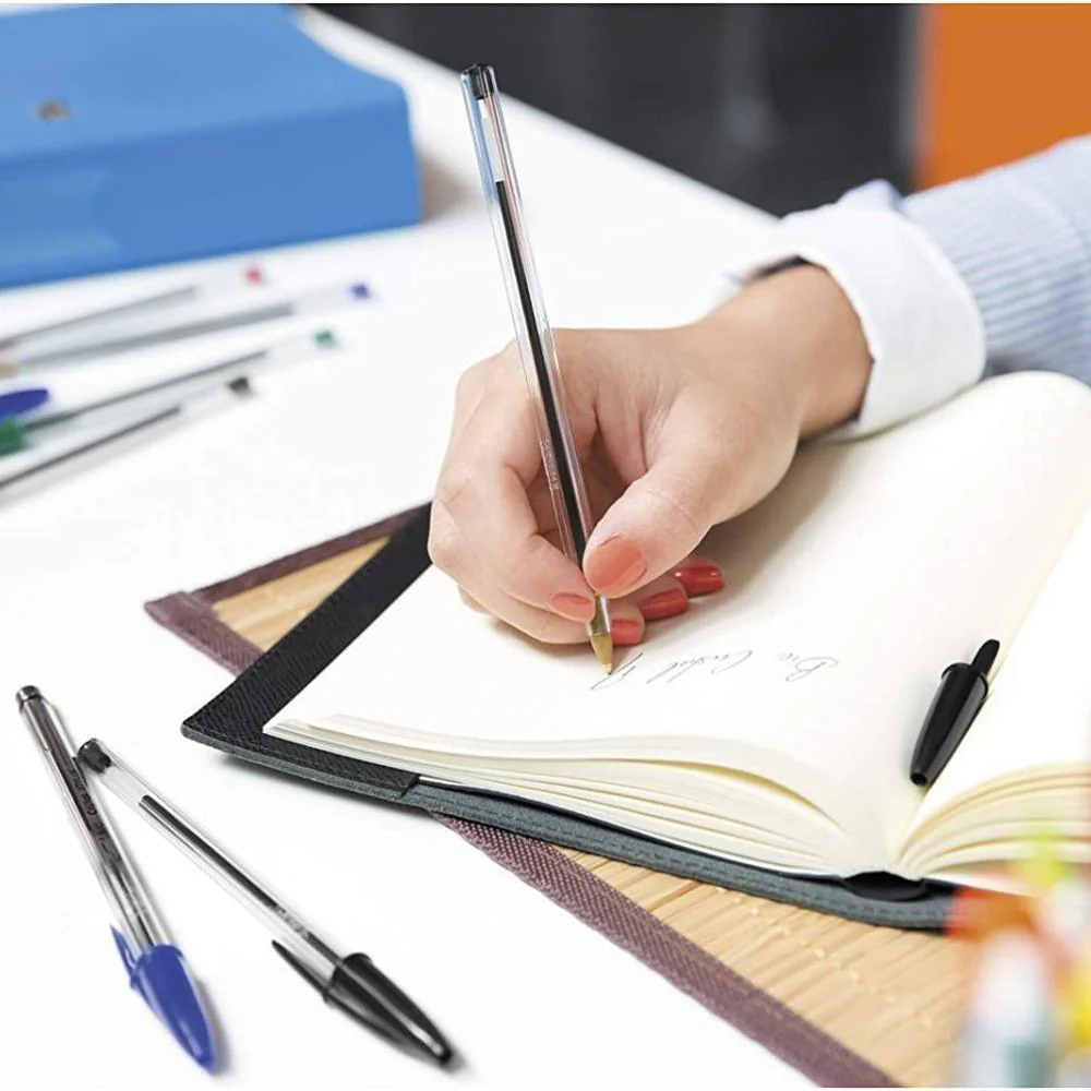 BIC Cristal Original Black Ballpoint Pens | Pack of 4 | Medium Point 1.0 mm - Image 3