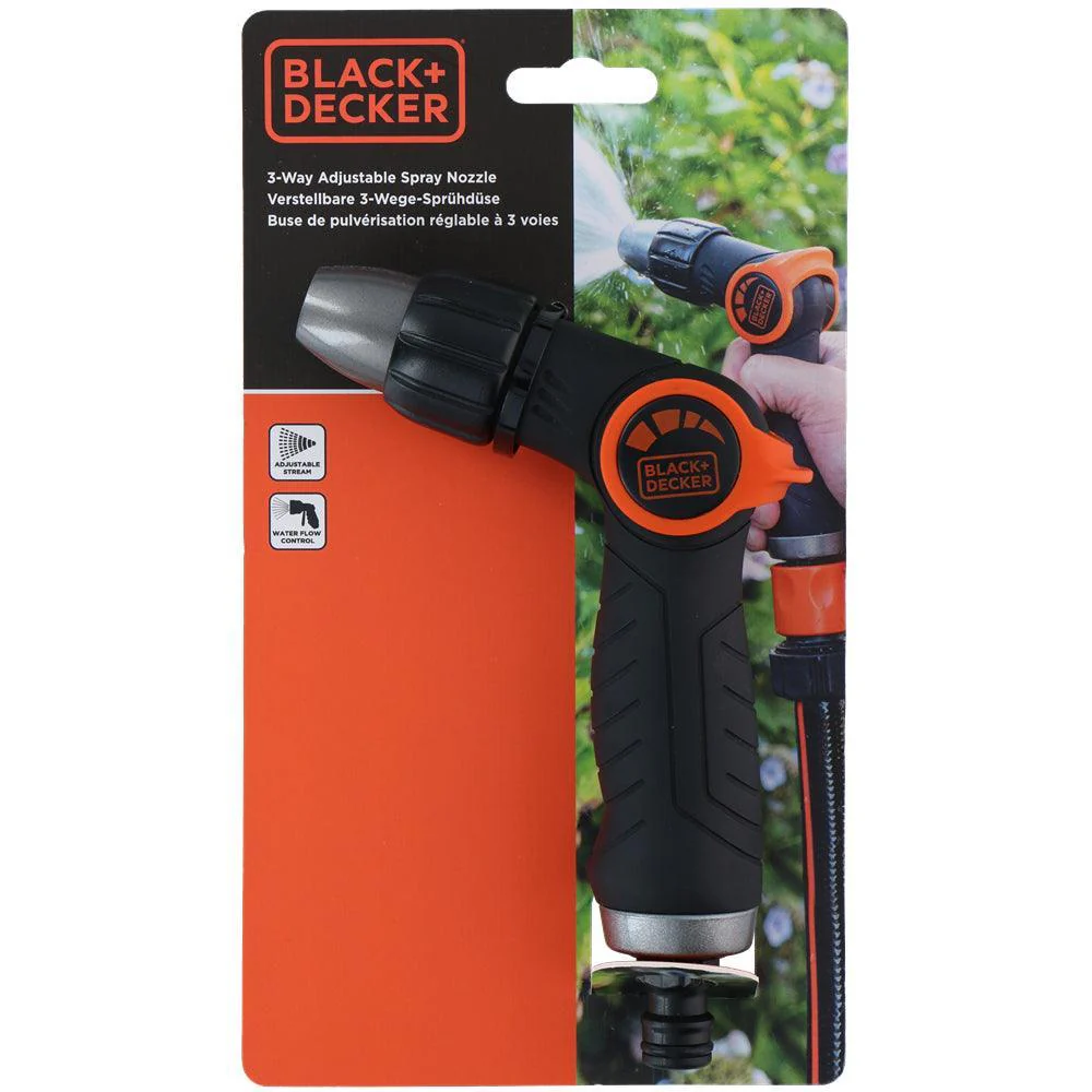 Black + Decker 3 Way Adjustable Spray Nozzle