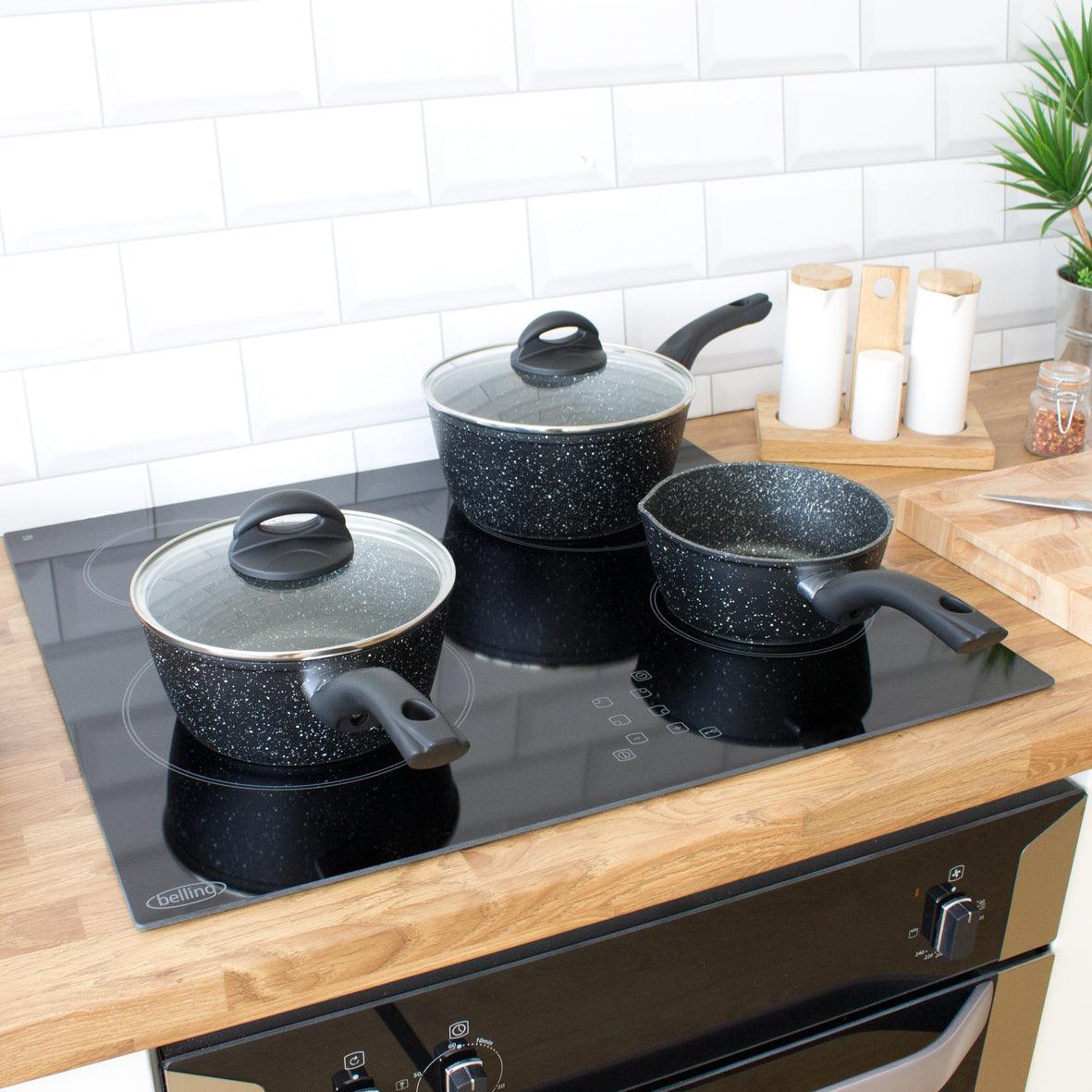 Blackmoor Classic Non-Stick Black Saucepan with Lid | 20cm - Image 7