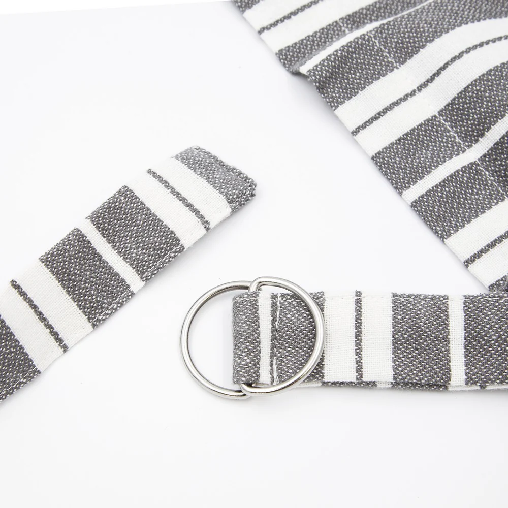 Blackmoor Grey Striped Chef Apron | Recycled Material, Branded Label - Image 4