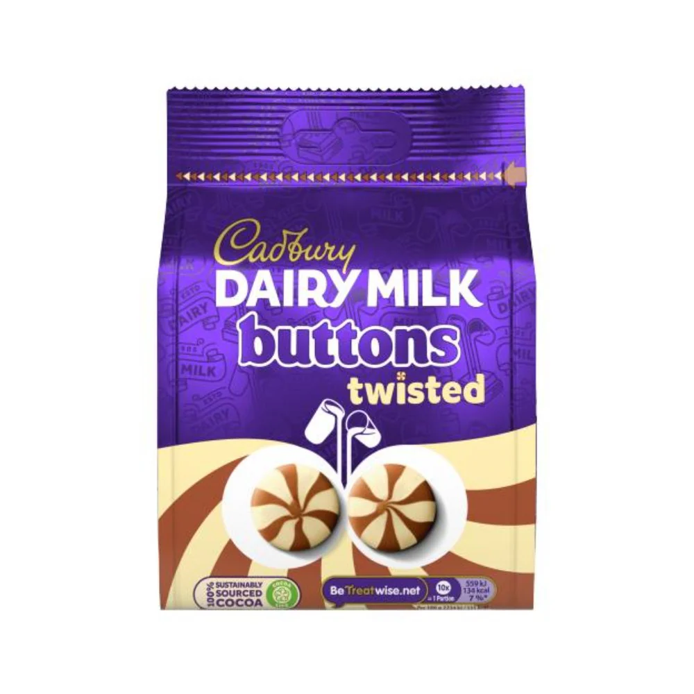 Cadbury's Dairy Milk Twisted Chocolate Buttons | Pouch, 100g