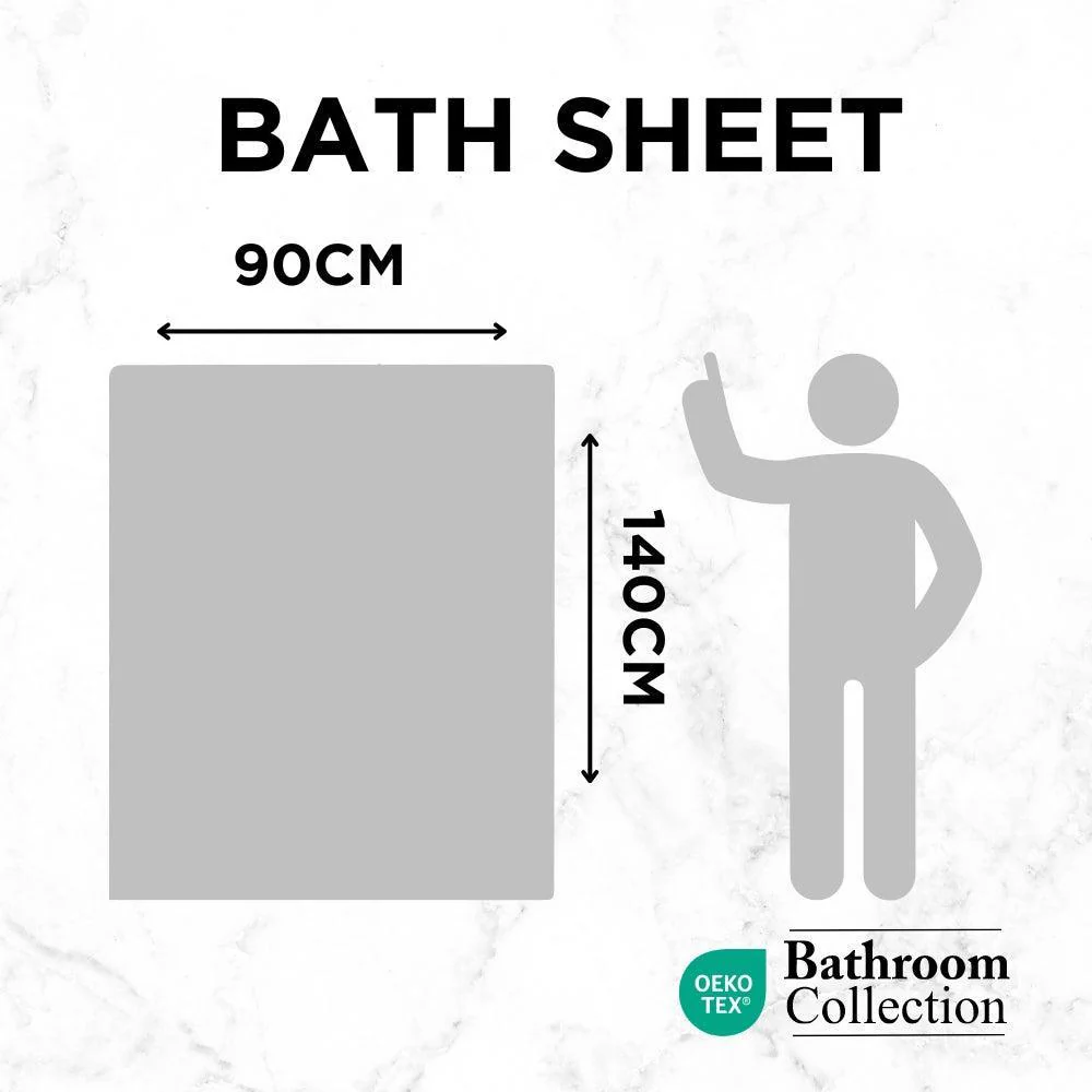 Classic Cotton Bath Sheet | 100% Cotton & Ultra Absorbent | Assorted Colours - Image 5