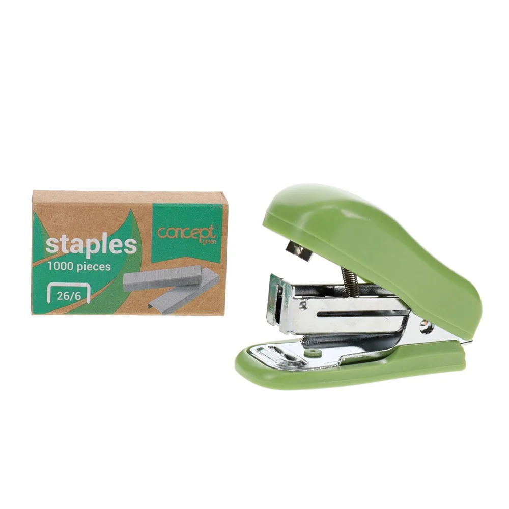 Concept Green Eco Mini Stapler Set with Staples - Image 3