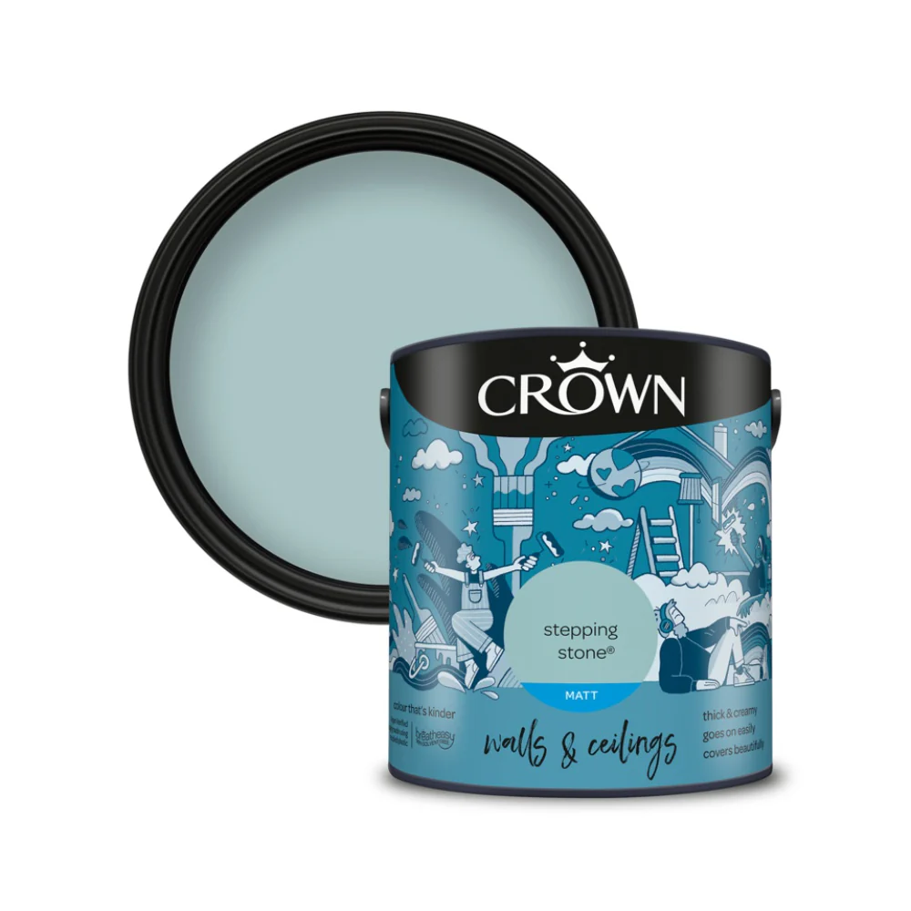 Crown Paint Stepping Stone Matt Walls and Ceilings Paint | 2.5L