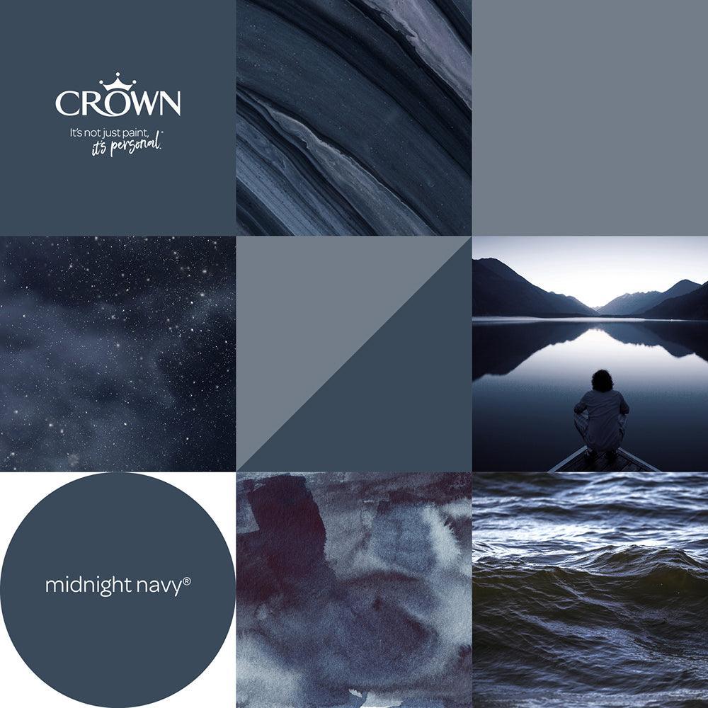 Crown Walls & Ceilings Matt Emulsion | Midnight Navy | 40ml Tester - Image 6