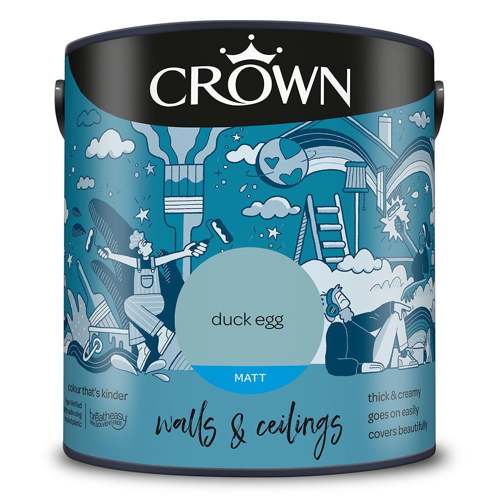 Crown Walls & Ceilings Matt Emulsion Paint | Duck Egg - Image 3