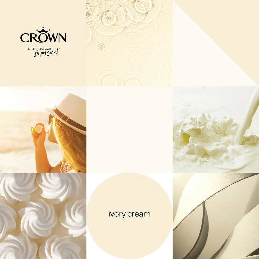 Crown Walls & Ceilings Matt Emulsion Paint | Ivory Cream - Image 8