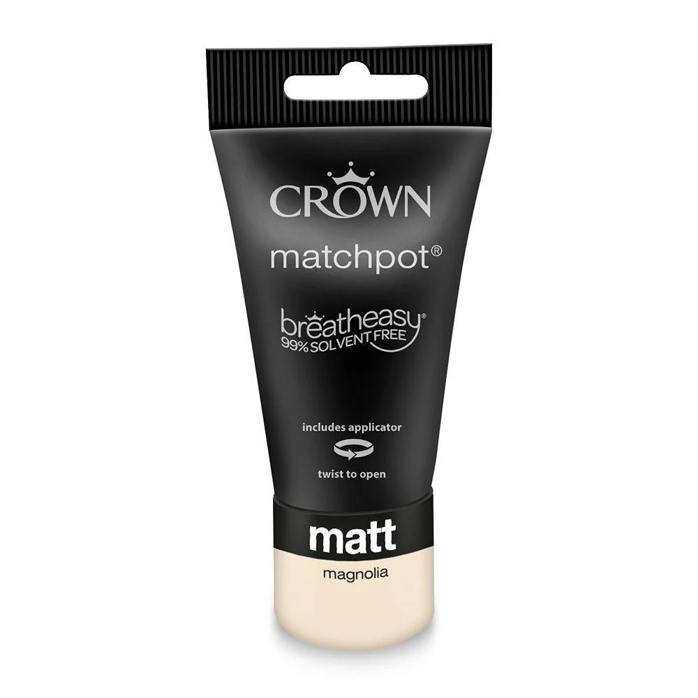 Crown Walls & Ceilings Matt Emulsion Paint | Magnolia | 40ml Tester - Image 3