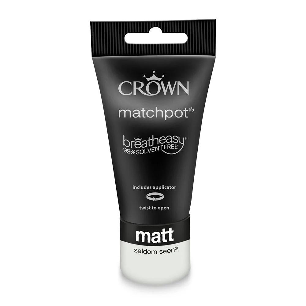 Crown Walls & Ceilings Matt Emulsion Paint | Seldom Seen | 40ml Tester - Image 3