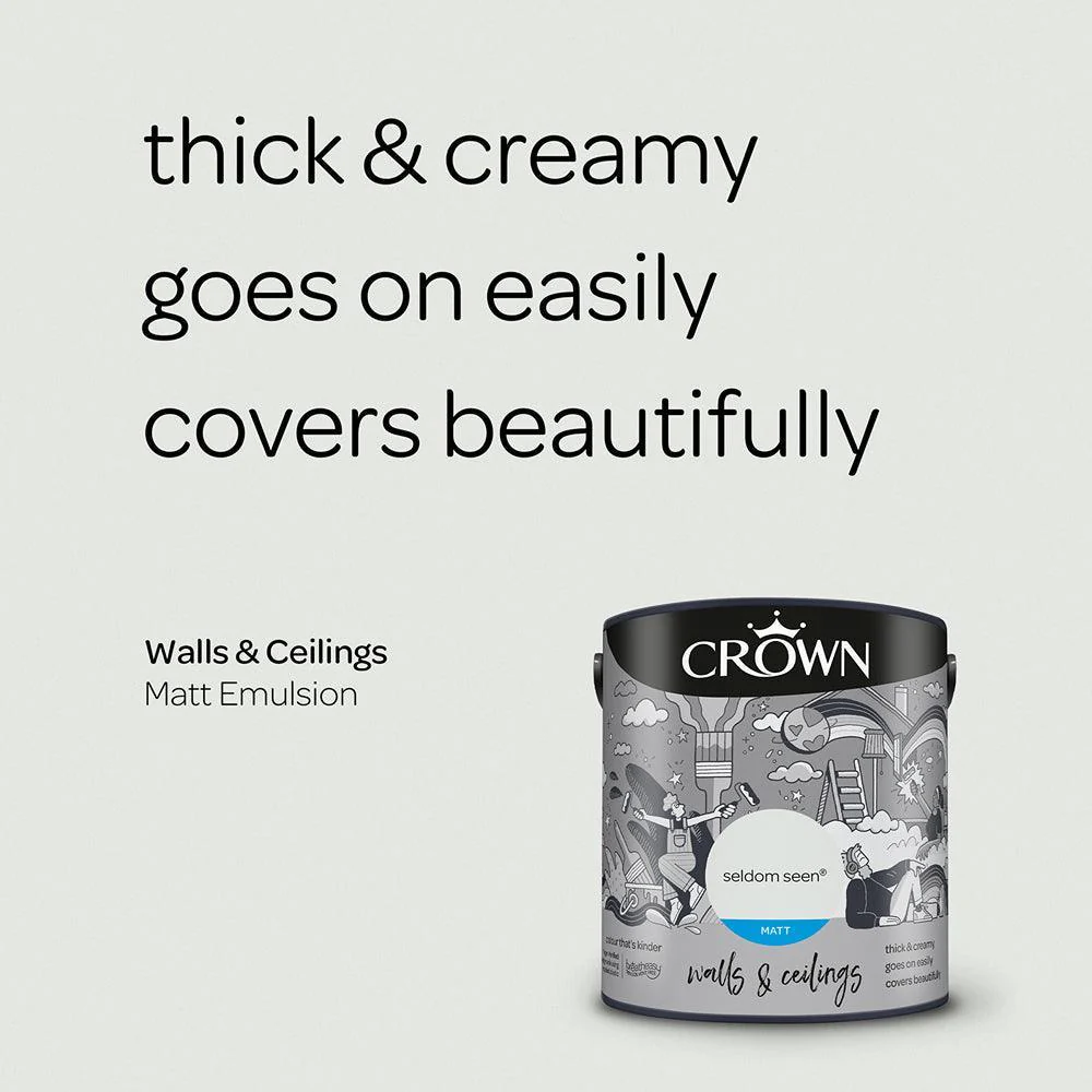 Crown Walls & Ceilings Matt Emulsion Paint | Seldom Seen - Image 6