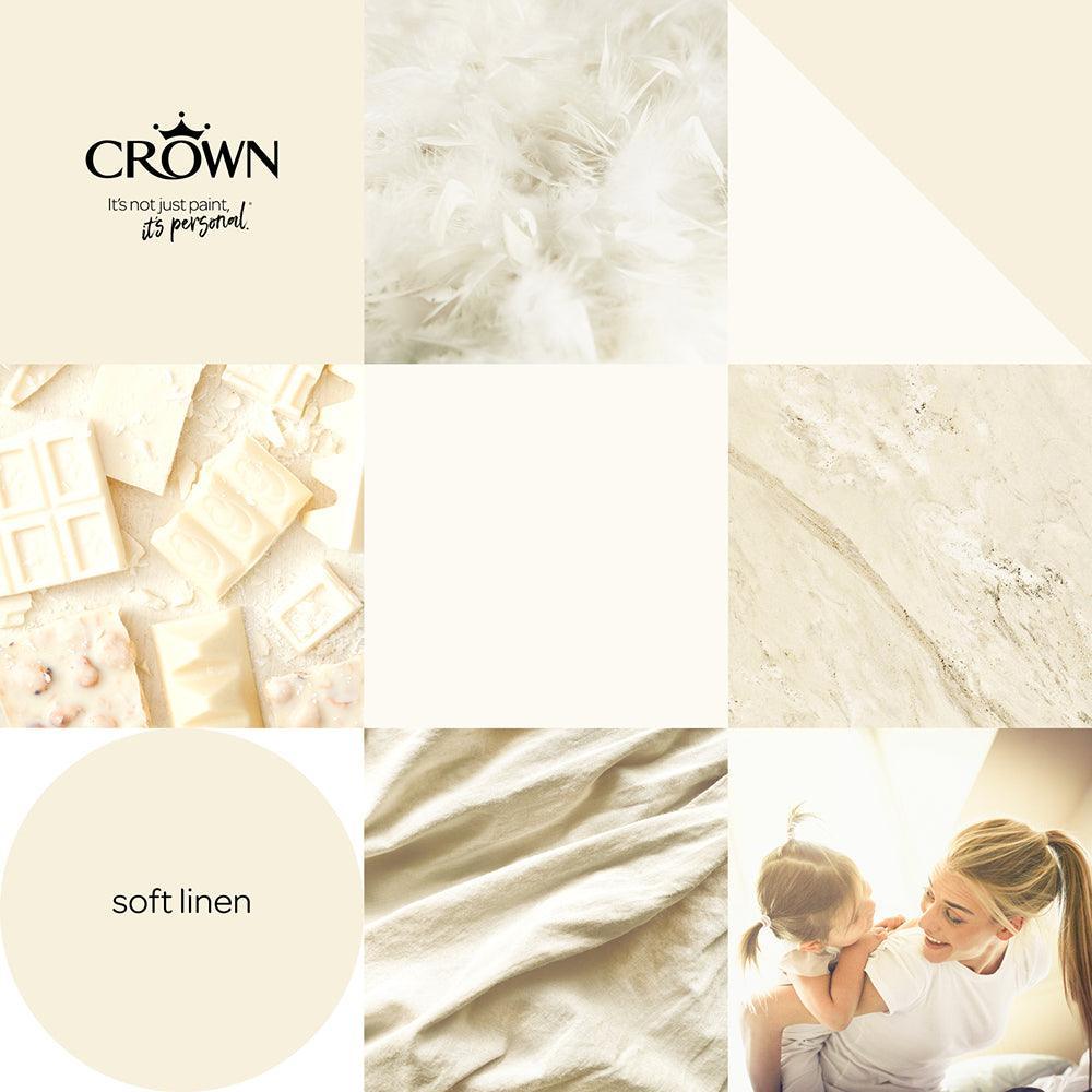 Crown Walls & Ceilings Matt Emulsion Paint | Soft Linen | 40ml Tester - Image 6