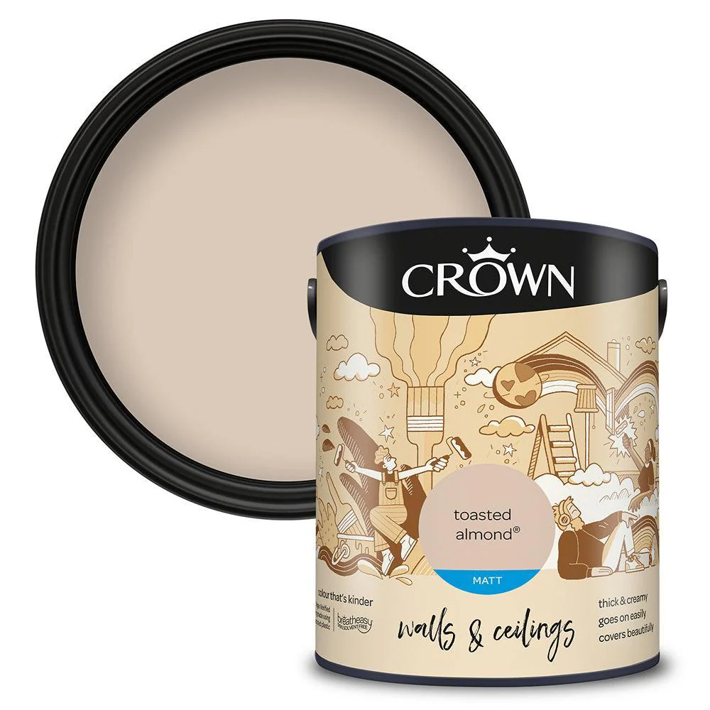 Crown Walls & Ceilings Matt Emulsion Paint | Toasted Almond