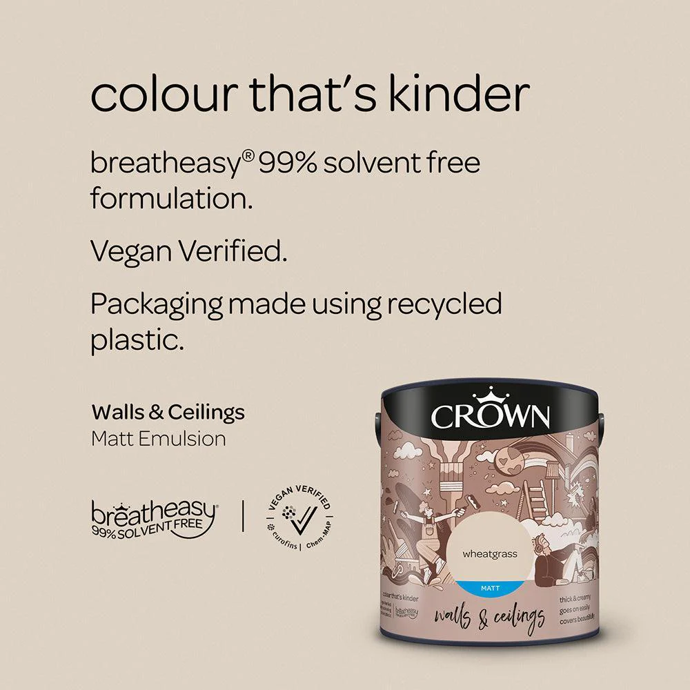 Crown Walls & Ceilings Matt Emulsion Paint | Wheatgrass - Image 7