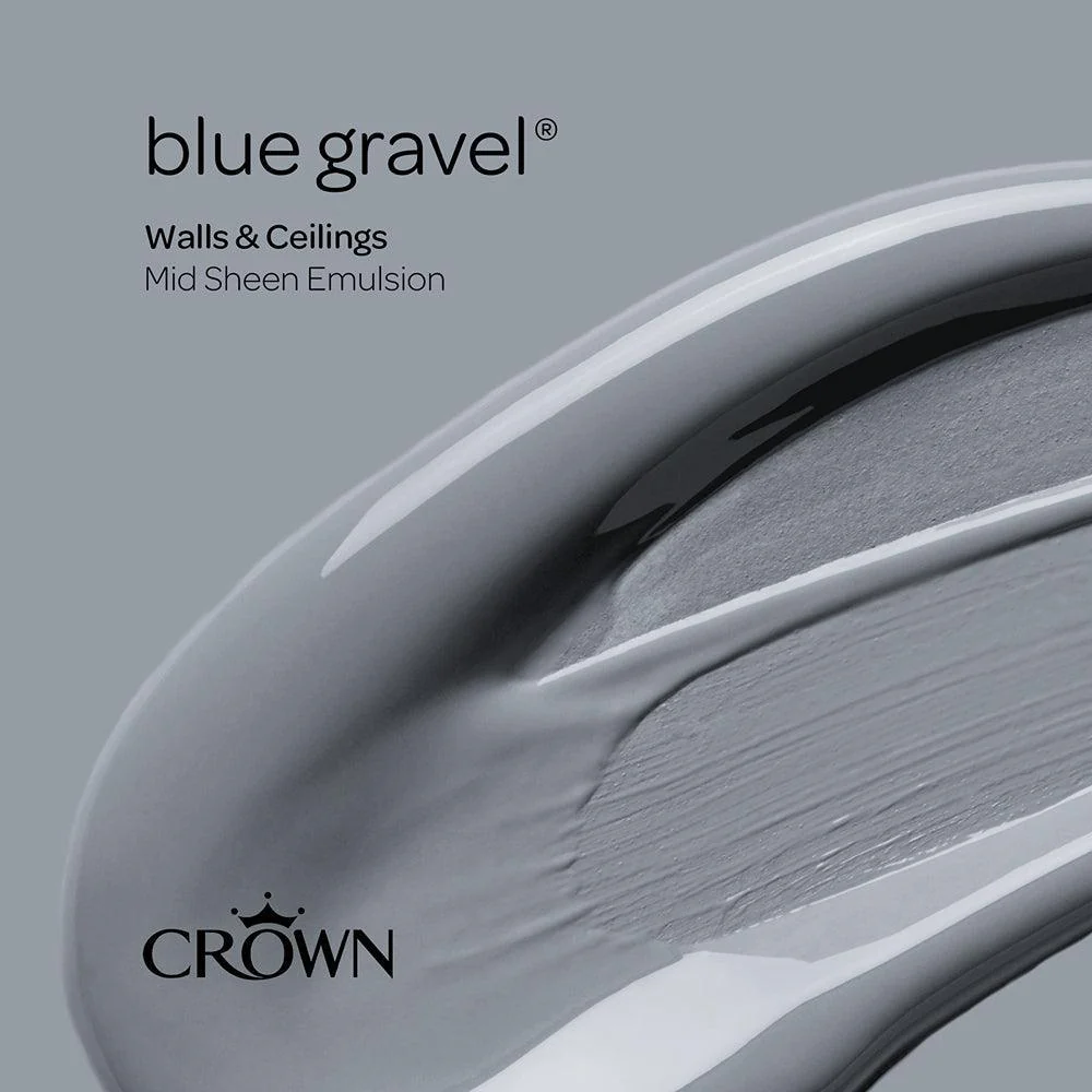 Crown Walls & Ceilings Mid Sheen Emulsion Paint | Blue Gravel - Image 9