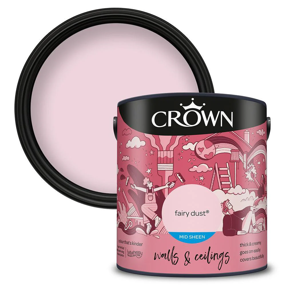 Crown Walls & Ceilings Mid Sheen Emulsion Paint | Fairy Dust - Image 11