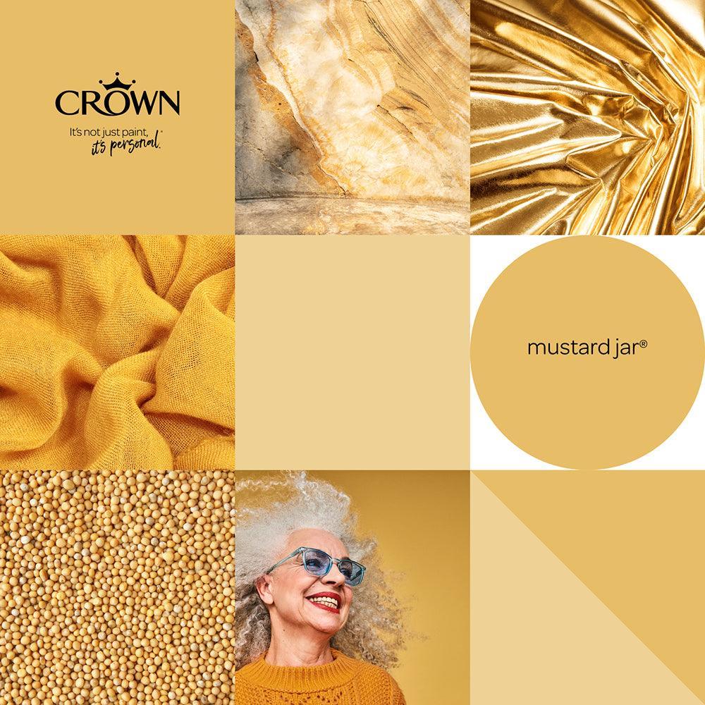 Crown Walls & Ceilings Mid Sheen Emulsion Paint | Mustard Jar - Image 8