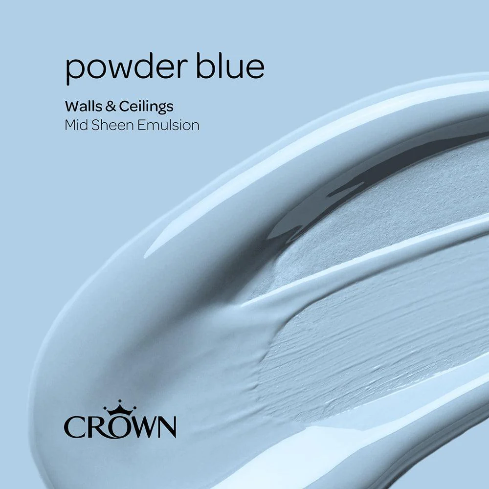 Crown Walls & Ceilings Mid Sheen Emulsion Paint | Powder Blue - Image 9