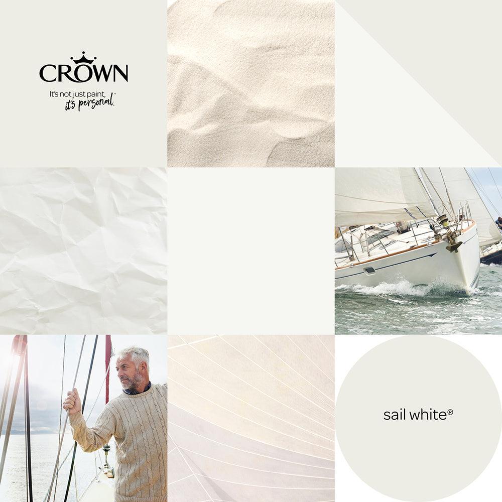 Crown Walls & Ceilings Mid Sheen Emulsion Paint | Sail White - Image 8