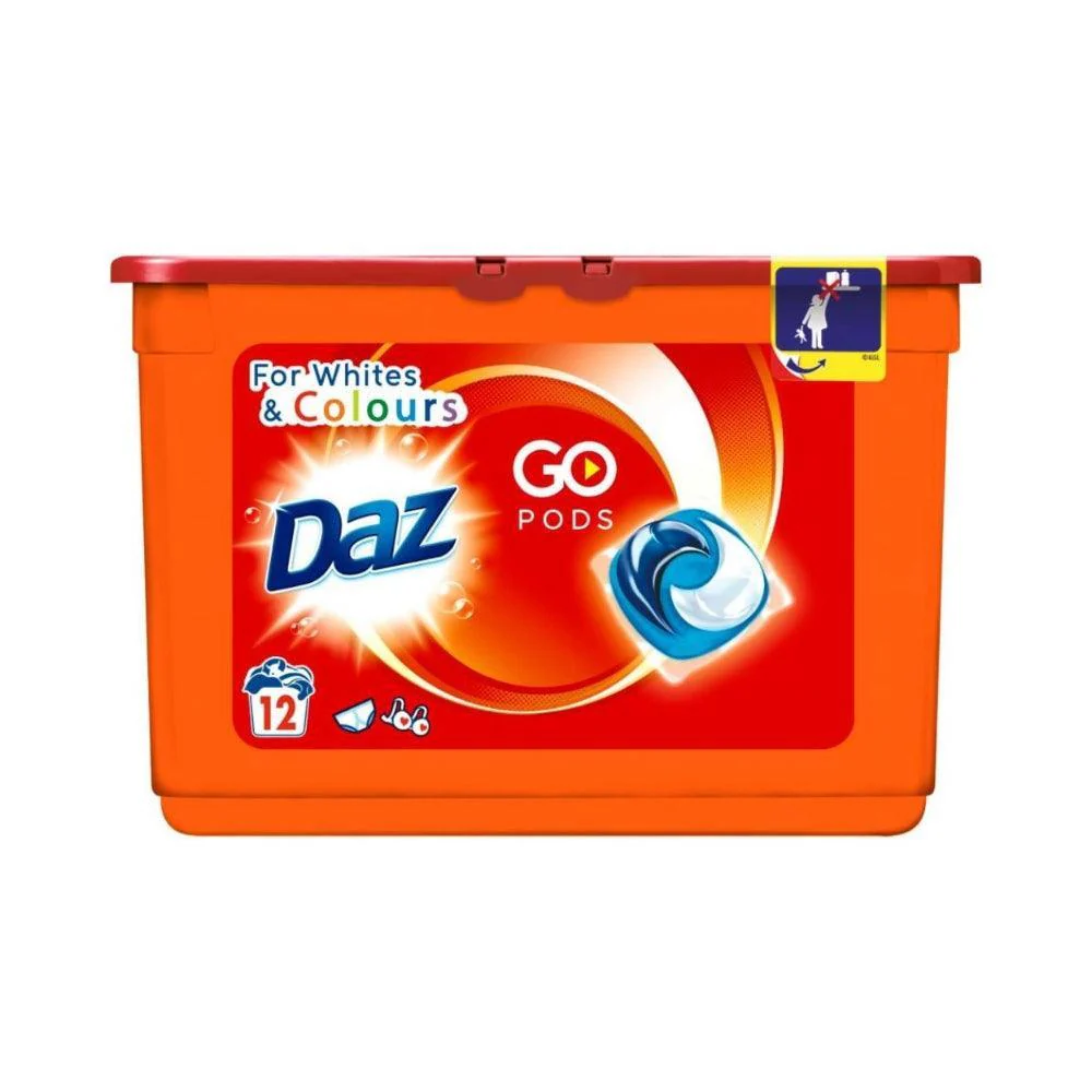 Daz All In One Pods Whites & Colours Liquid Capsules | 12 Washes