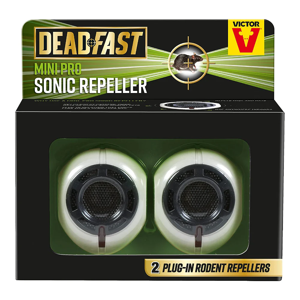 Deadfast Mini Pro Sonic Rodent Repeller | Plug-In, Pack of 2