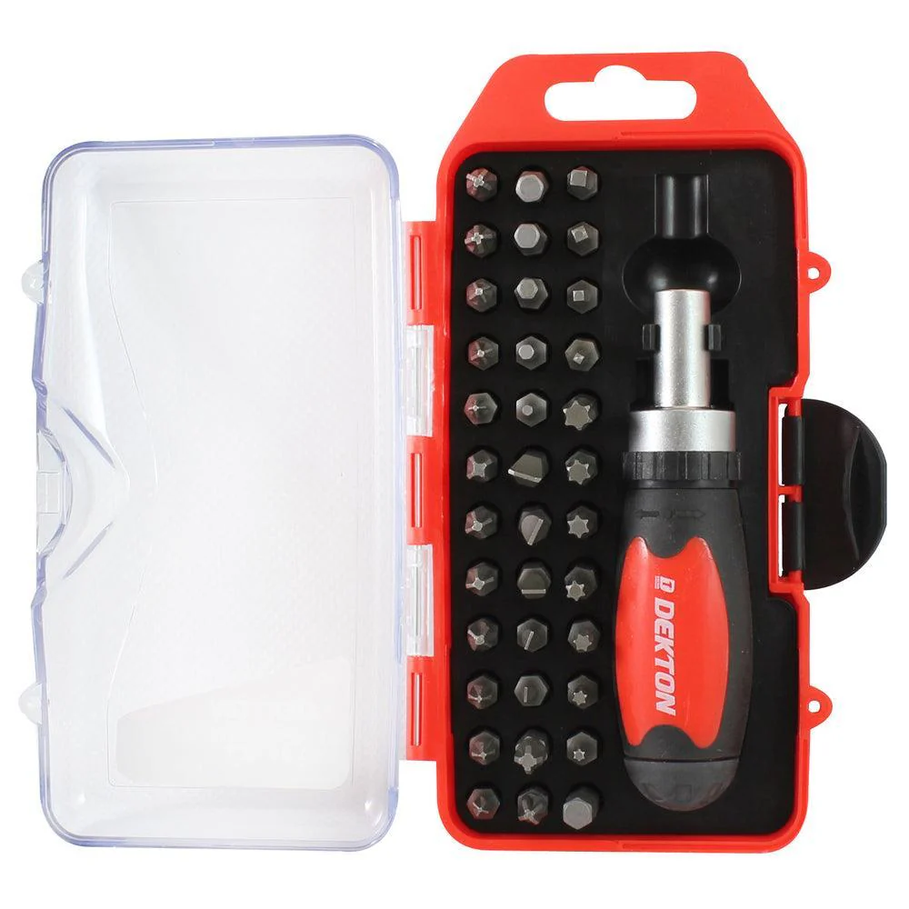 Dekton Stubby Ratchet Screwdriver & Bit Set | 37 Piece Set - Image 8