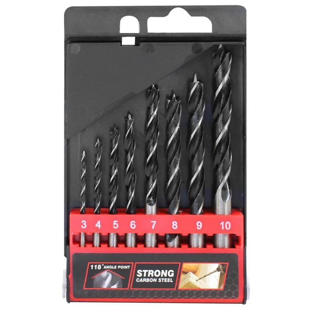 Dekton Wood Drill Set 3-4-5-6-7-8-9-10 mm | 118 Angle Point | 8 Piece Set