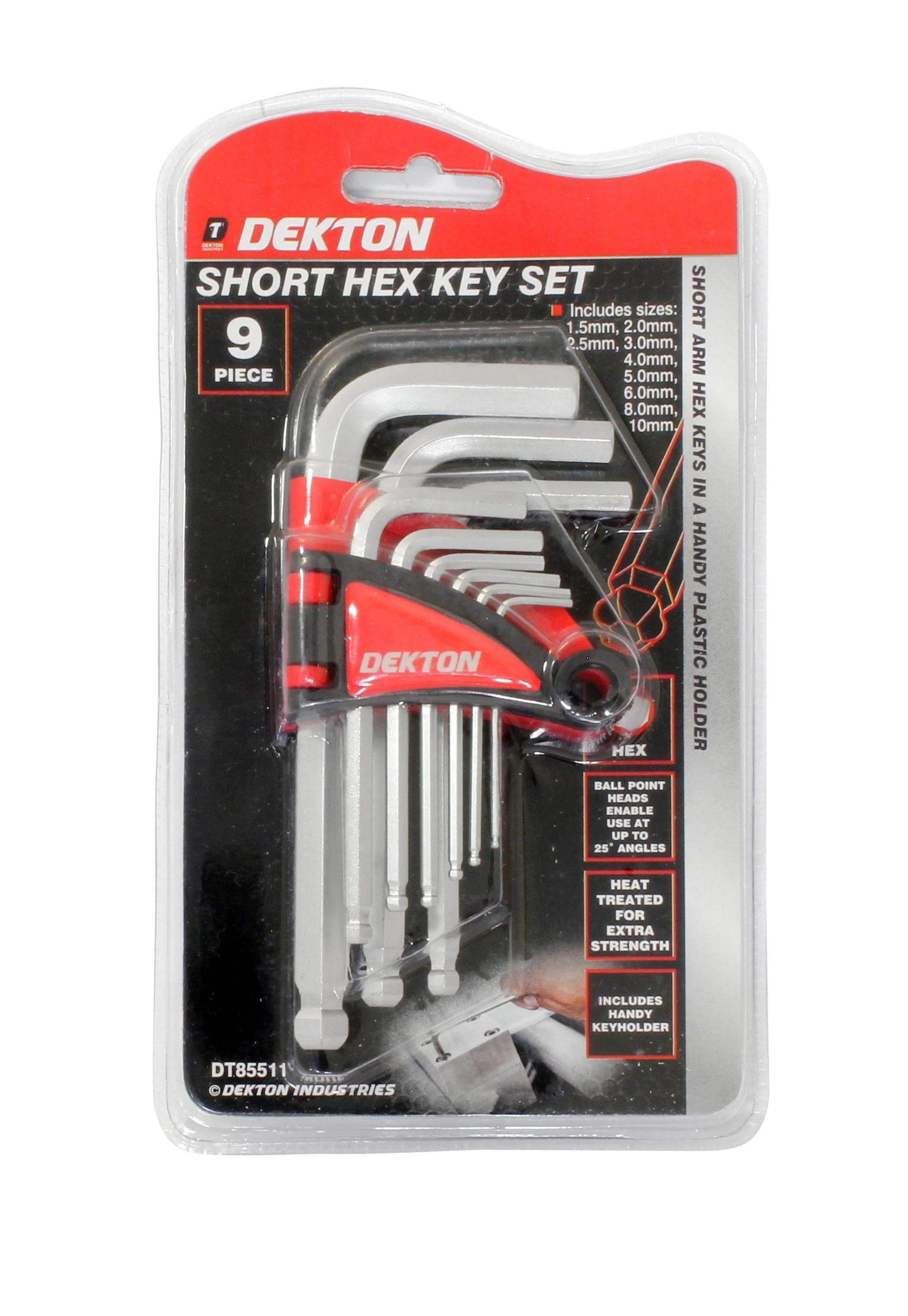 Dekton Ball End Short Hex Key 9 Piece Set