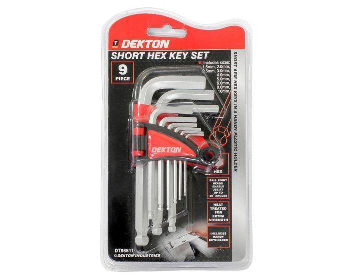 Dekton Ball End Short Hex Key 9 Piece Set - Image 2