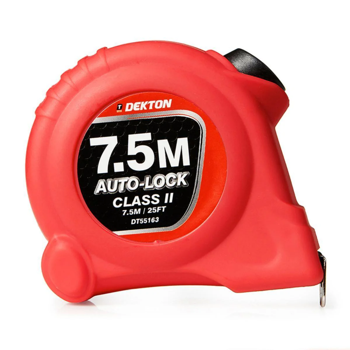Dekton Hi Vis Red Soft Grip Autolock Tape Measure | 7.5 m x 25 mm - Image 14