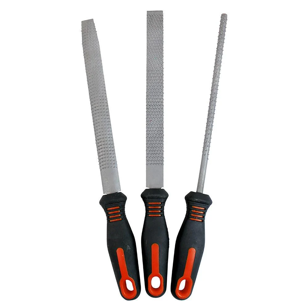 Dekton High-Quality Steel 3pc Wood File Set | Ergonomic Non-Slip Handles