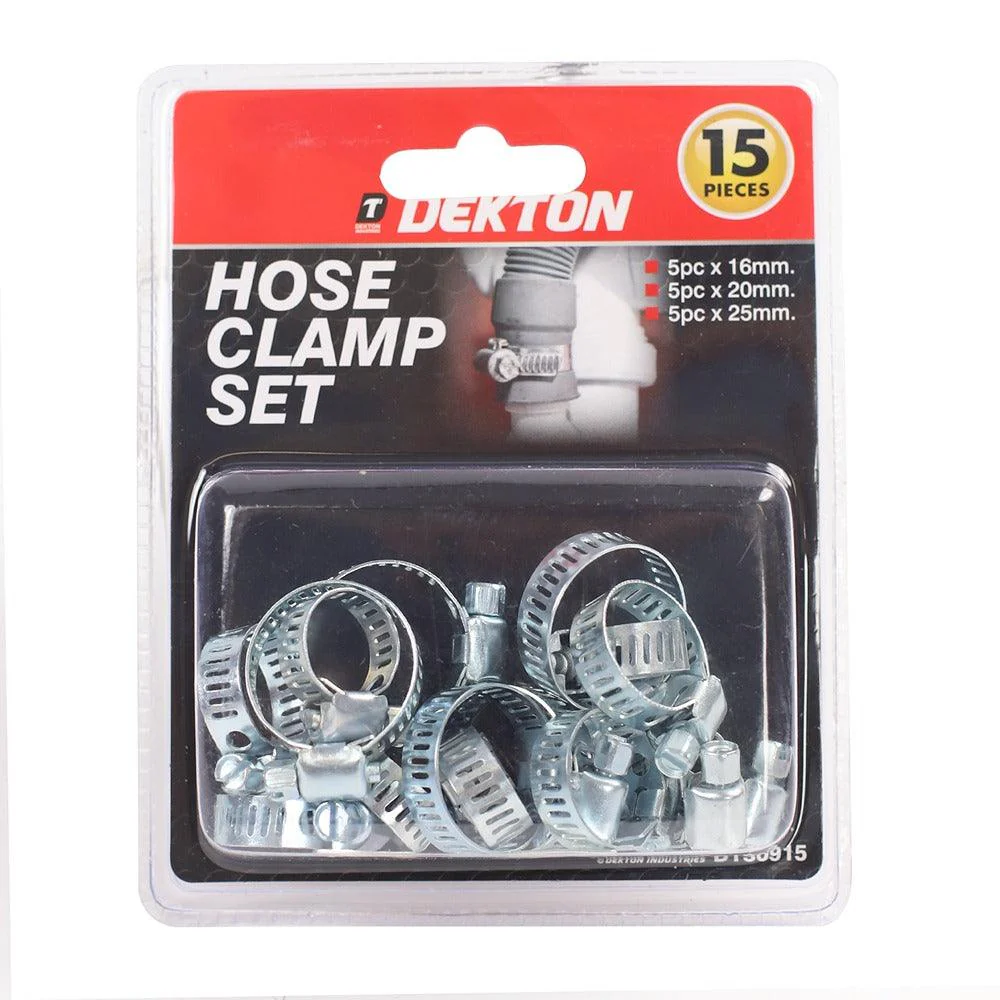Dekton Stainless Steel Hose Clamp Set | Assorted 15 Pack - Image 2