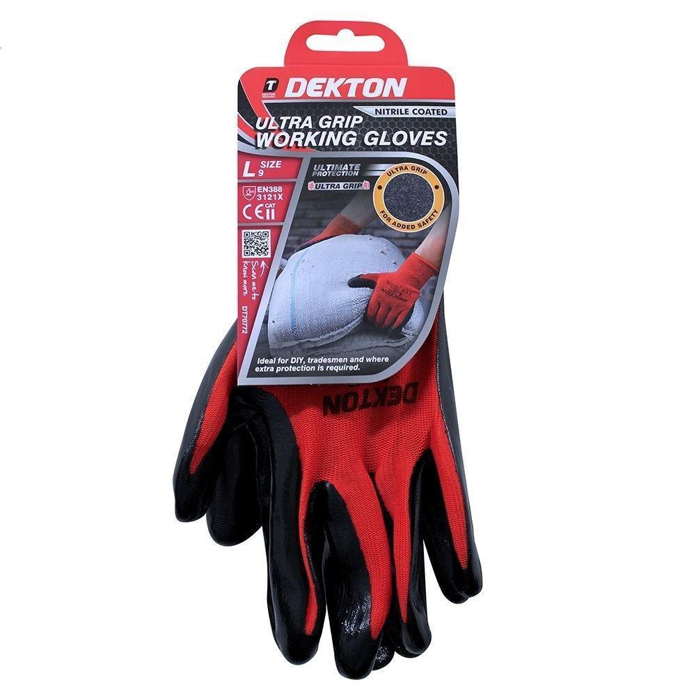 Dekton Ultra-Grip Nitrile Coated Gloves | Size 9 Large