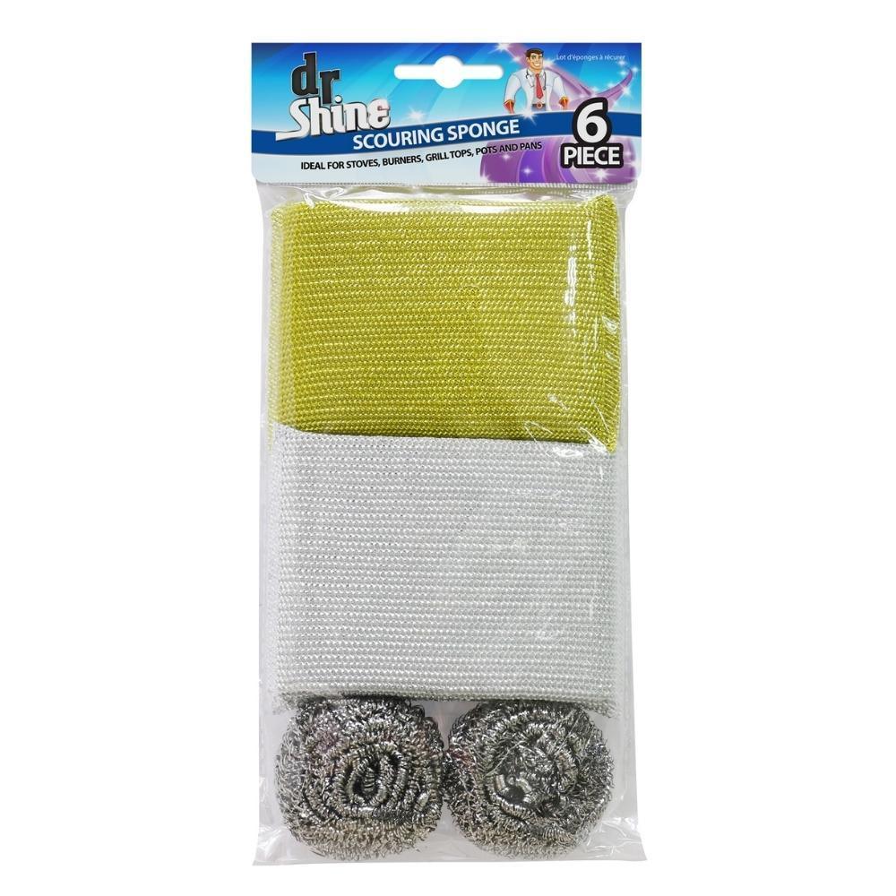 Dr Shine Cleaning Scourer Sponge | 6 Piece Pack