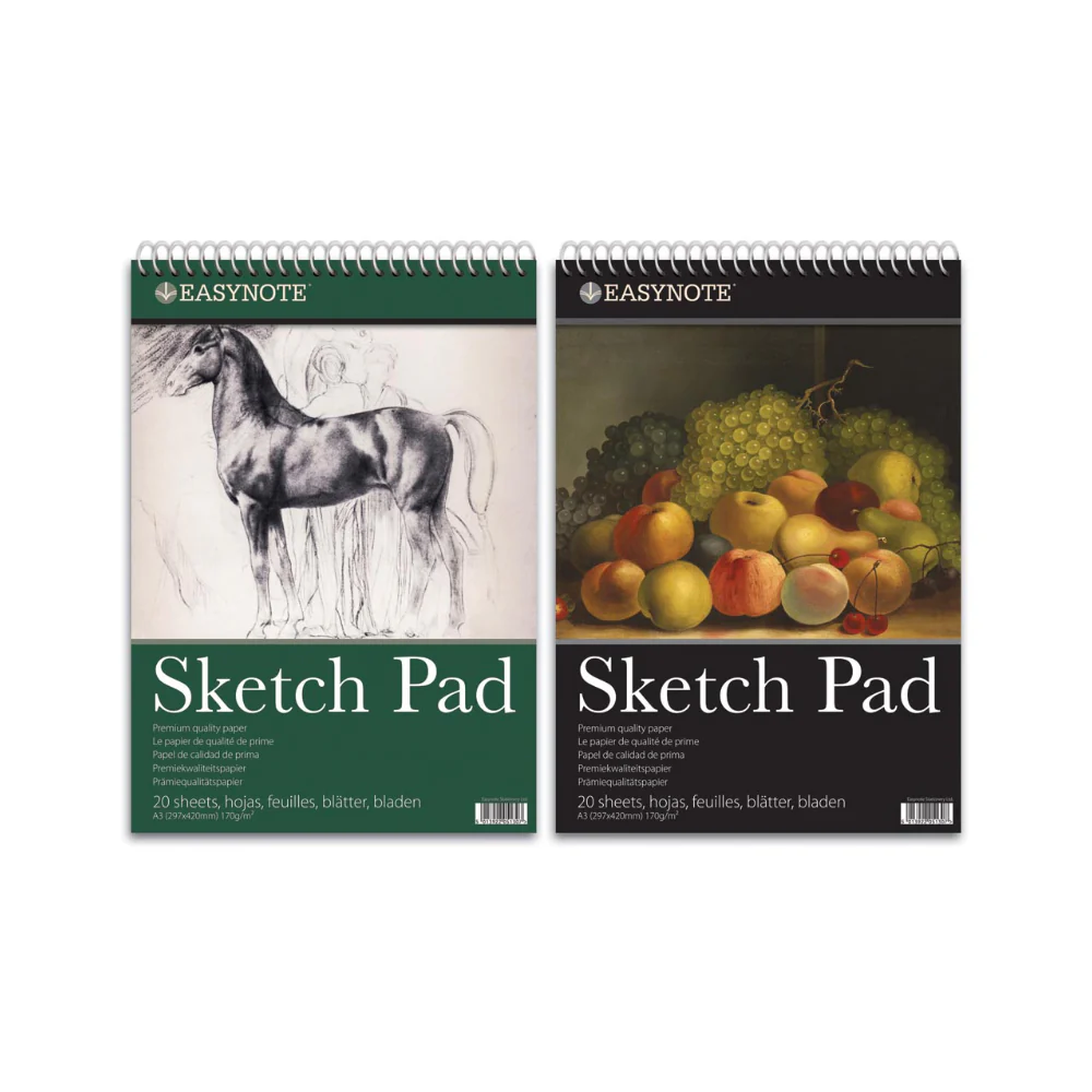 Easynote A3 Artists' Sketch Pad | 170 gsm, 20 Sheets, Top Spiral