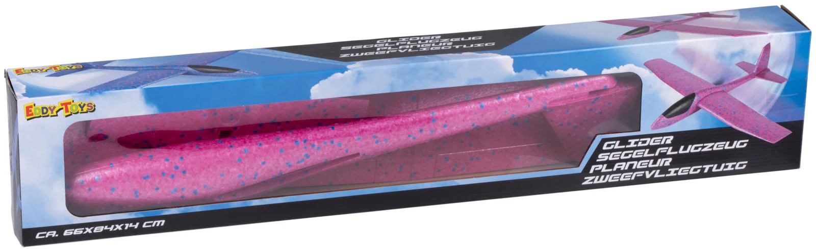 Eddy Toys Glider Plane | Blue & Pink | Lightweight Foam - Image 3
