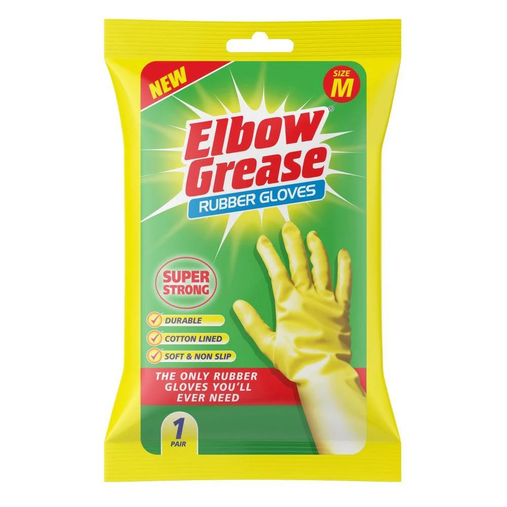 Elbow Grease Rubber Gloves Medium | 1 Pair