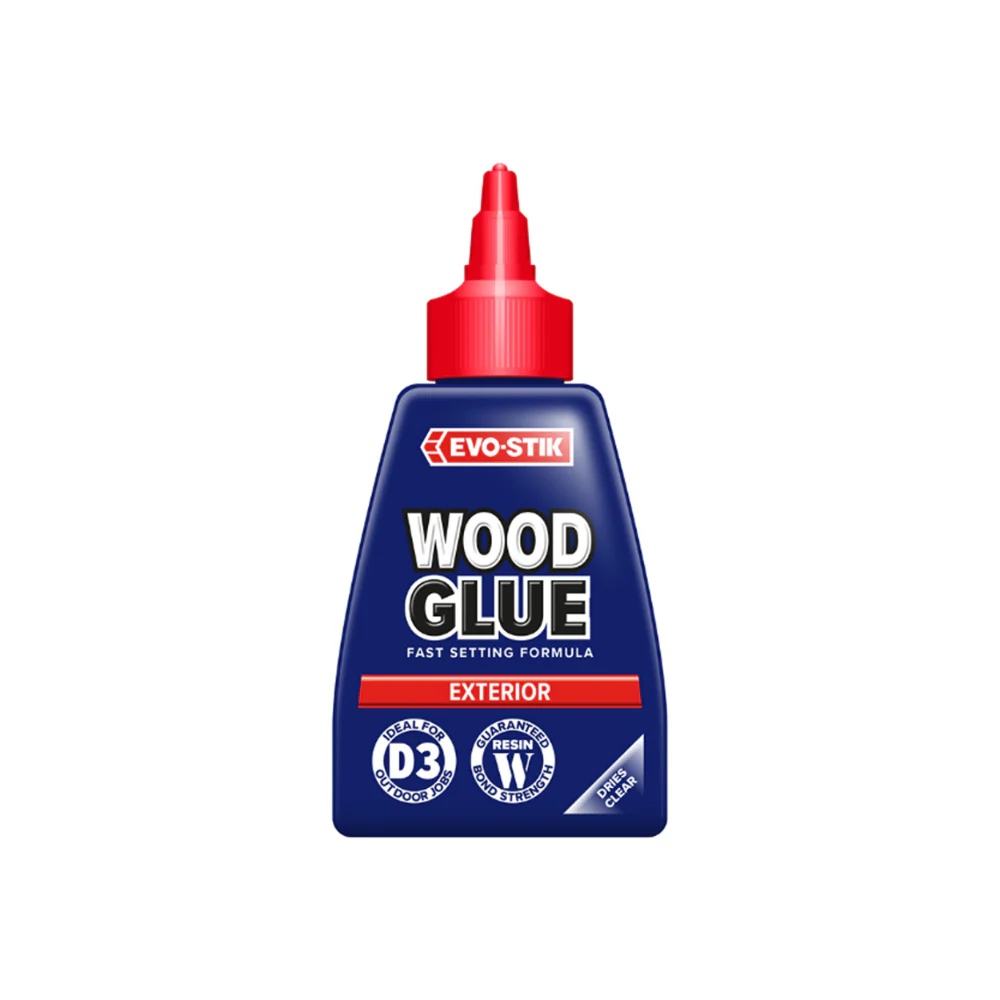 Evo-Stik Fast-Setting Exterior Wood Glue | D3 Rated, Dries Clear, 125ml